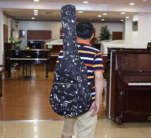 Padding Sponge Double Shoulder Guitar Soft Bag With Music Note And Front Pocket