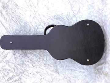 Long Using Life Wooden Guitar Case For Musical Instrument Plush Velvet Interior